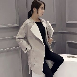 Romantica Pocket-Accent Snap-Button Coat