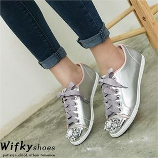 Wifky Rhinestone-Embellish Sneakers