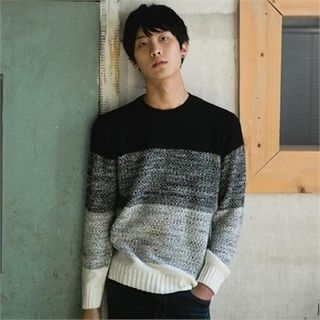 STYLEMAN Crew-Neck Gradient Sweater