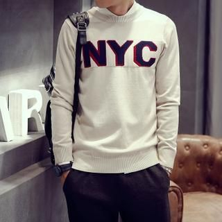 Bay Go Mall Lettering Sweater