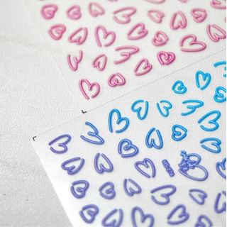 tomoni - Heart Nail Art Stickers (Various Designs)