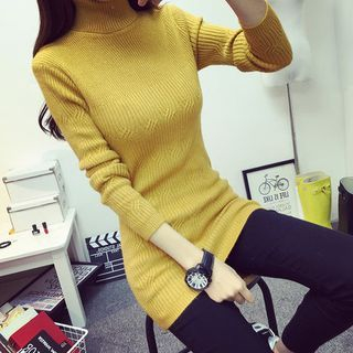 Gemuni Turtleneck Long Knit Top