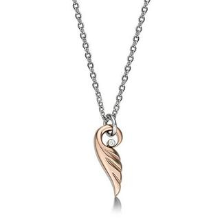Kenny & co. Lovebird with Wing Hollow Swarovski Crystal Necklace Rose Gold - One Size