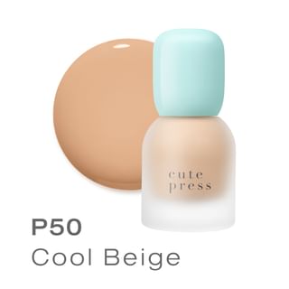 Cute Press - Hybrid Brightening Foundation Spf 50 Pa++++ P50 Cool Beige