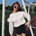 Frilled Yoke Long-Sleeve Top от YesStyle.com INT Frilled Yoke Long-Sleeve Top от YesStyle.com INT