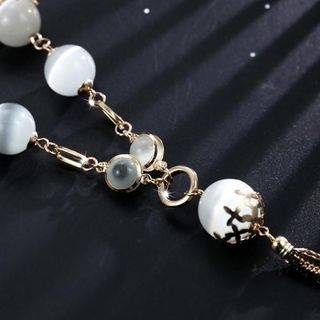 Dara Faux Pearl Tassel Necklace