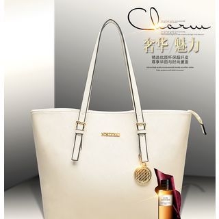 LineShow Faux Leather Tote