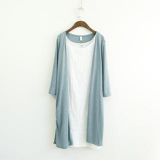 Ranche 3/4-Sleeve Open-Front Cardigan