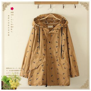 Angel Love Embroidered Hooded Parka
