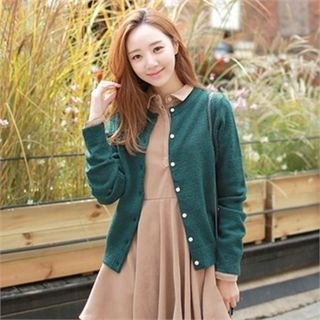 mimi & didi Crew-Neck Buttoned Cardigan