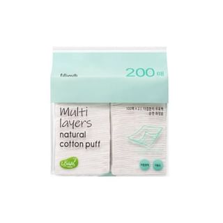 fillimilli - Multi Layers Natural Cotton Puff Jumbo 200 pads