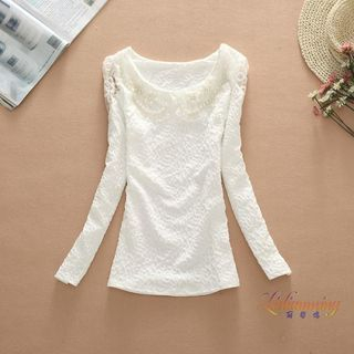 Clementine Long-Sleeve Lace Blouse
