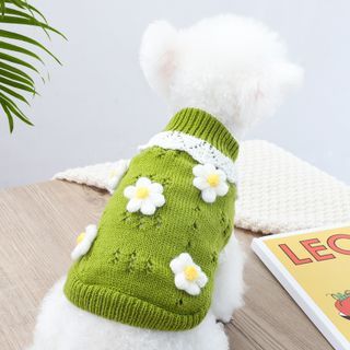 Flower Accent Knit Pet Clothing