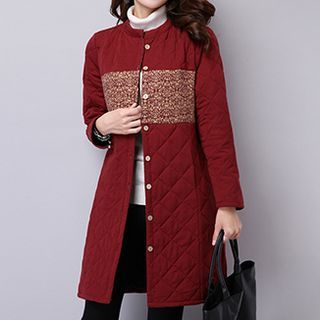 lilygirl Patterned Quilted Long Jacket