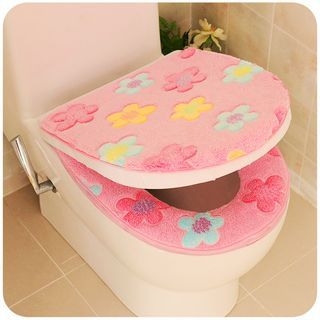 Momoi Set of 2: Floral Print Toilet Cover