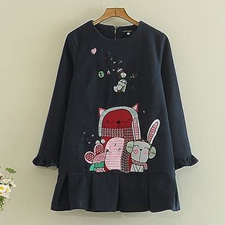 Storyland Long-Sleeve Embroidered Dress