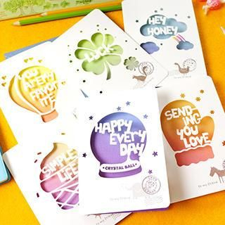 Cute Essentials Gradient Cutout Greeting Card