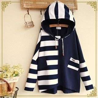 Fairyland Striped Panel Hooded Pullover