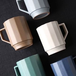 Ribbed Stackable Ceramic Mug (350ml)