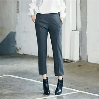 MAGJAY Flat-Front Zip-Side Cropped Dress Pants
