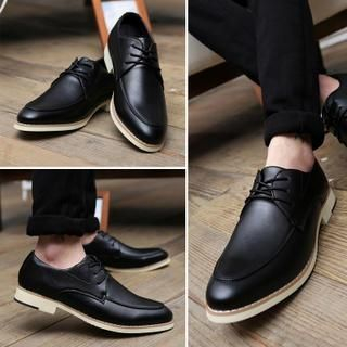 Hipsteria Faux-Leather Brushed Dress Shoes
