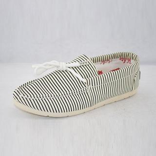 Lumin Canvas Striped Boat Shoes