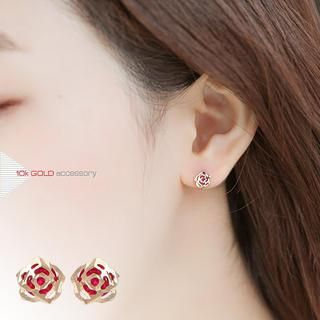 soo n soo 10K Gold Flower Earrings