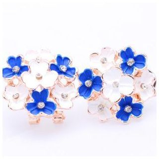 Glamiz Floral Clip-on Earrings
