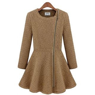 FURIFS Zip Woolen A Line Dress