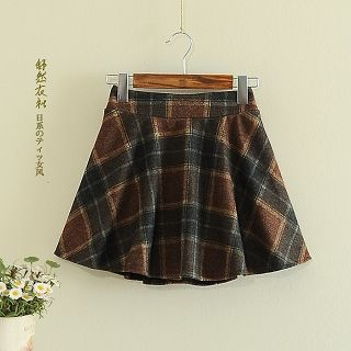 Storyland Plaid A-Line Skirt