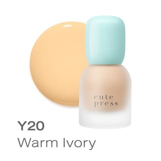 Cute Press - Hybrid Brightening Foundation Spf 50 Pa++++ Y20 Warm Ivory