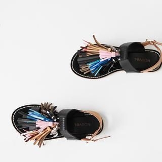 NIPONJJUYA Multicolor Tassel-Detail Sandals