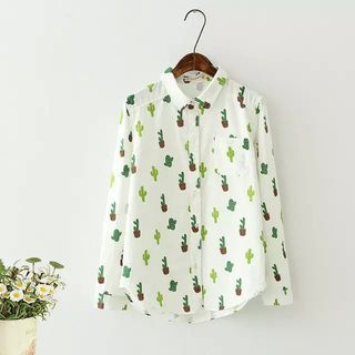 Moricode Cactus Print Shirt