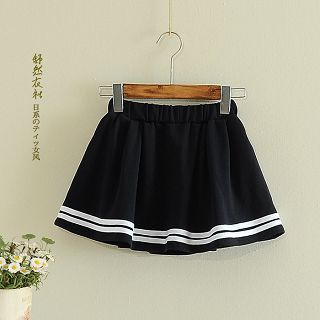Storyland Striped-Hem A-Line Skirt