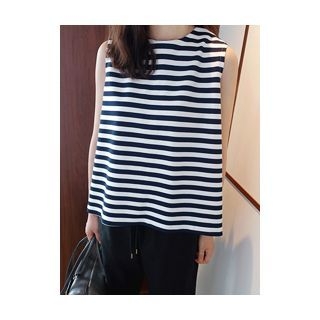maybe-baby Sleeveless Striped Top