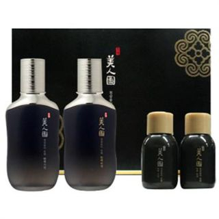 The Face Shop Myeonghan Miindo Heaven Grade Ginseng For Men Set : Lifting Skin Softner 150ml + 30ml + Lifting Emulsion 150ml + 30ml 4pcs