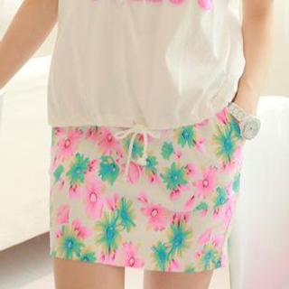 Chuvivi Floral Pencil Skirt