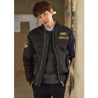 GERIO Badge-Appliqu  Flight Jacket