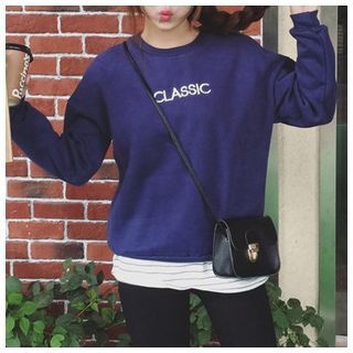 Arroba Lettering Embroidered Pullover