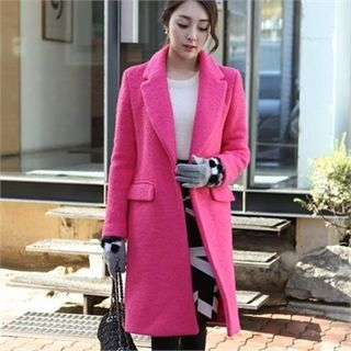 ode' Single-Breasted Wool Blend Coat
