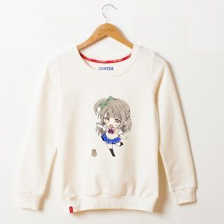 Onoza Girl Print Fleece-Lined Pullover
