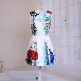 Flore Sleeveless Floral Dress