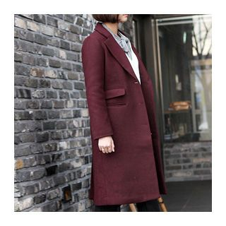 1ROA Wool Blend Single-Breasted Coat