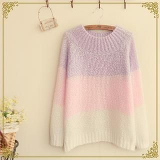 Fairyland Color-Block Cropped Sweater