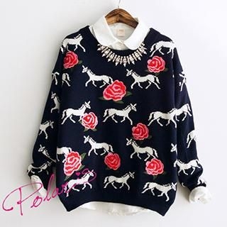 Polaris Horse Pattern Sweater