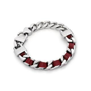 Kenny & co. Red Leather Screw Bracelet Red - One Size