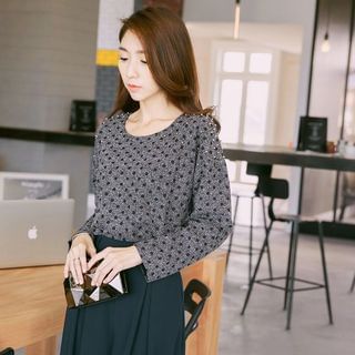 Tokyo Fashion Long-Sleeve Dotted Top