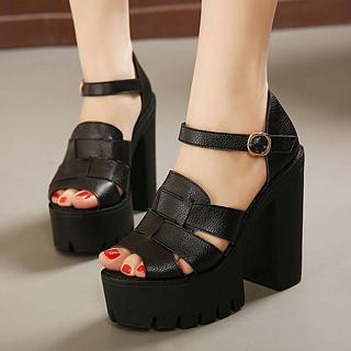 Mancienne Platform Chunky Heel Sandals