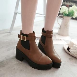 Charming Kicks Faux Leather Ankle Boots