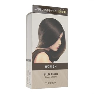 The Saem - Silk Hair Color Cream Gray Hair Cover - 5 Colors 2025 Version - #3N Brown Black